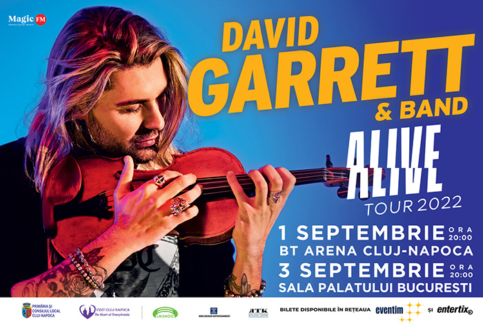 Violonistul DAVID GARRETT în concert la Cluj și București